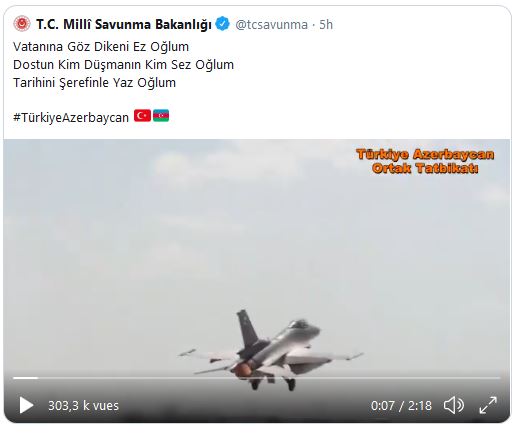 L&rsquo;armée turque confirme sa présence en Azerbaidjan
