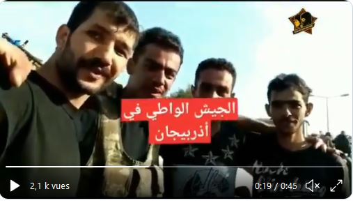 Nouvelles images de mercenaires soutenus par la Turquie en Azerbaïdjan