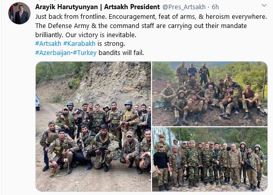 Arayik Harutyunyan : Notre victoire est inévitable.