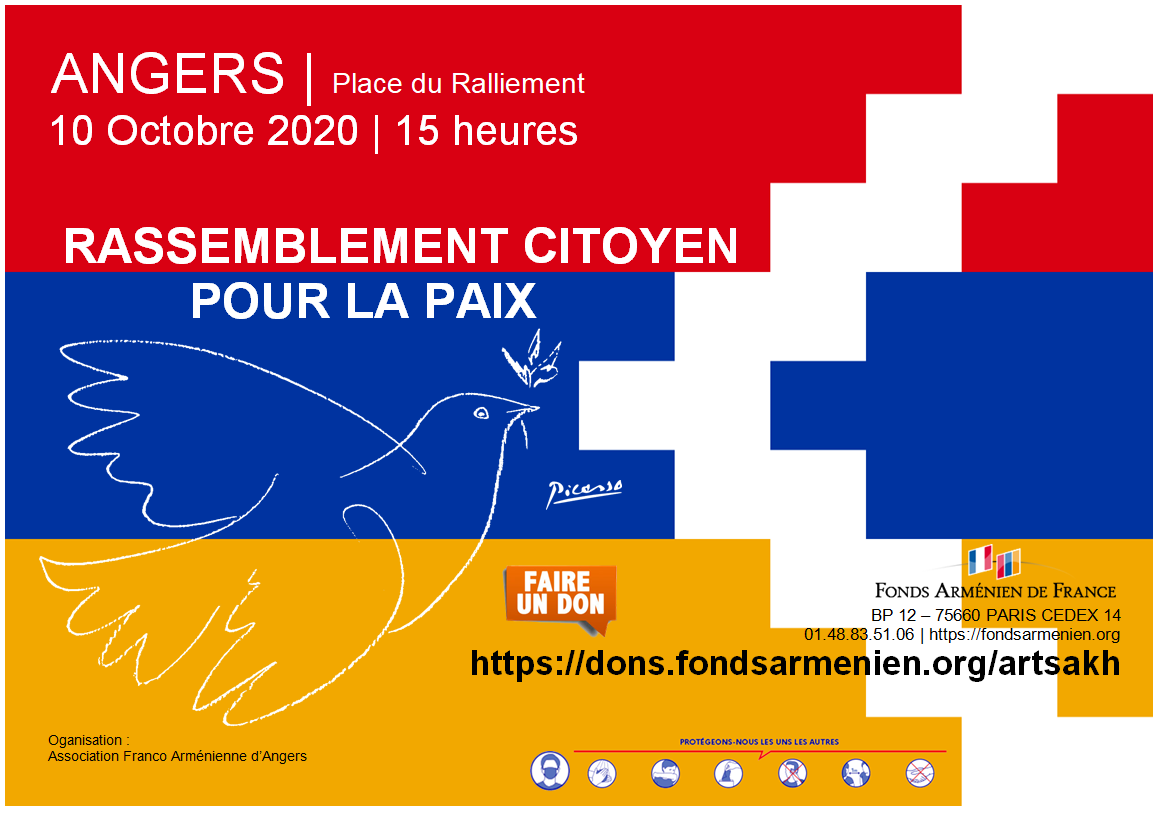 Artsakh : appel au rassemblement par l’association franco-arménienne d’Angers