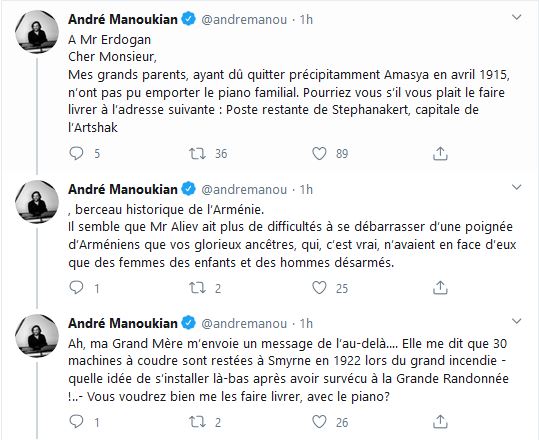 Message d&rsquo;André Manoukian