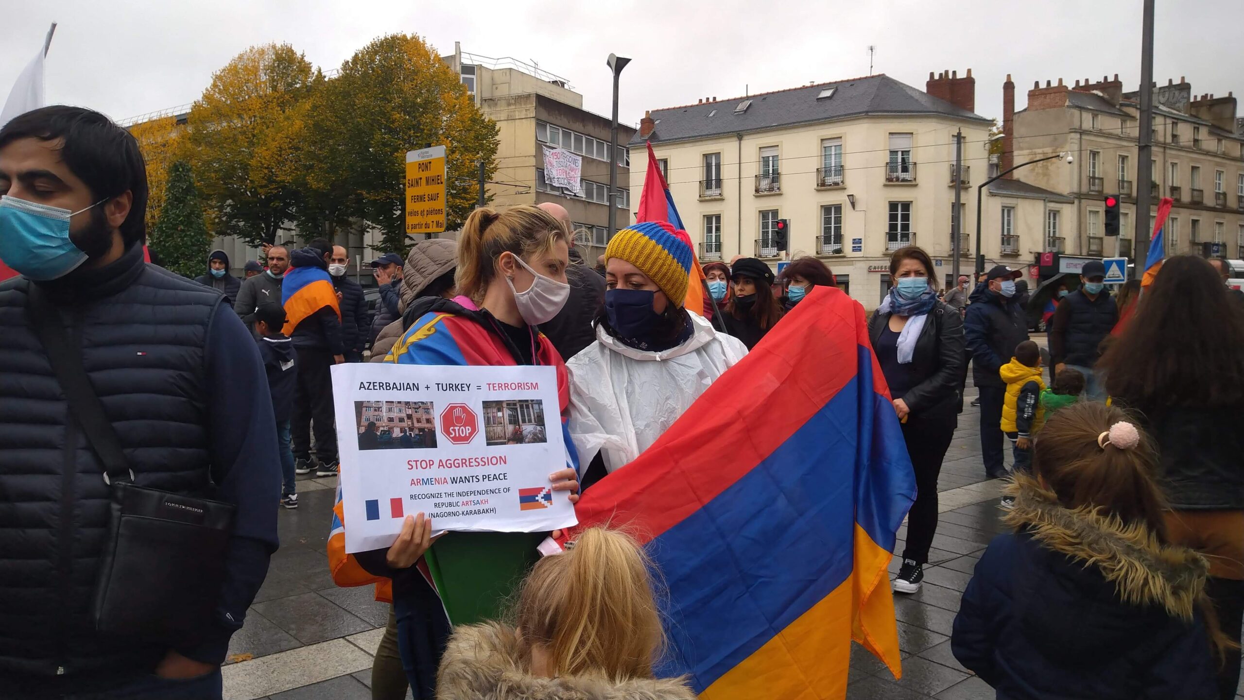 200 manifestants à Nantes en soutien à l’Artsakh