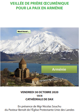 Veillée de prière œcuménique pour la paix des Arméniens