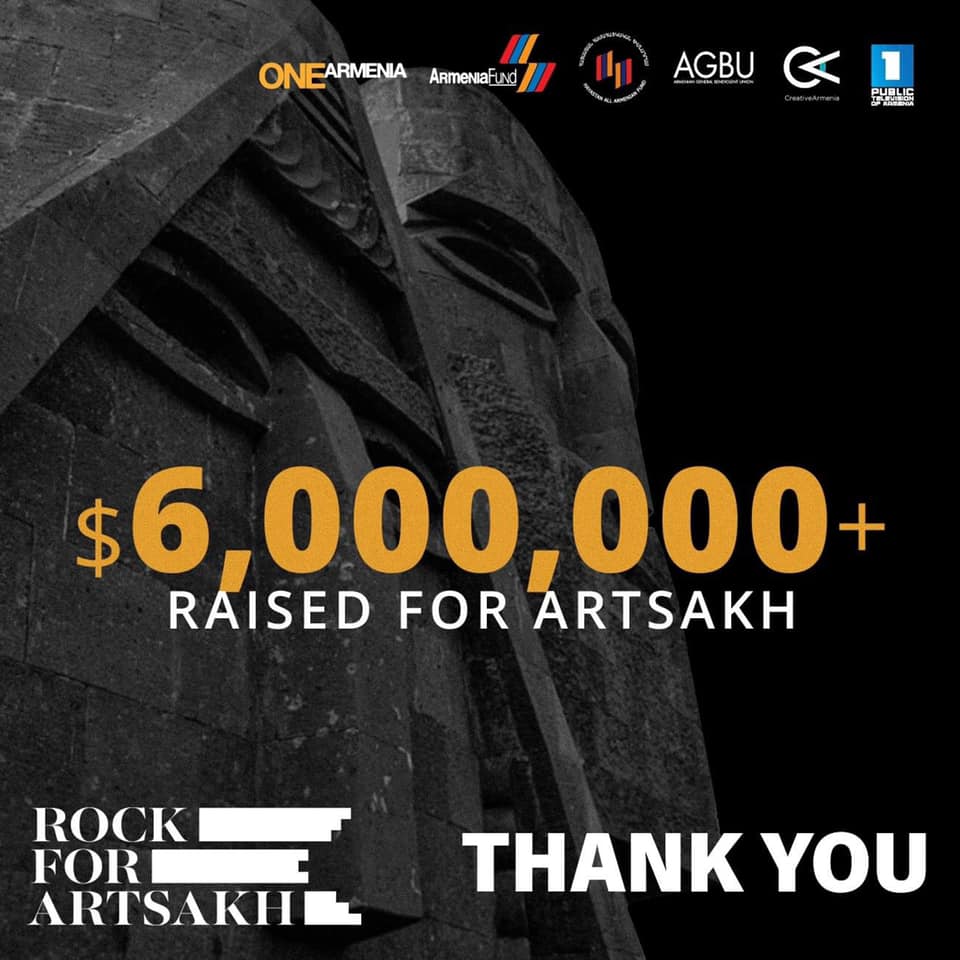 Le Concert virtuel Rock for Artsakh rapporte 6 millions de dollars