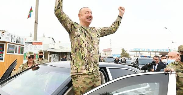 Le président azerbaïdjanais se rend en triomphateur au Nagorny Karabakh