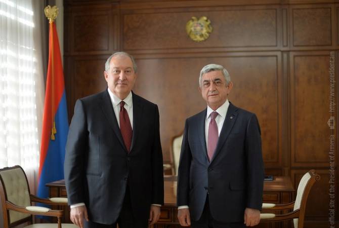Le président arménien Armen Sarkissian a rencontré l’ex-président Serge Sarkissian