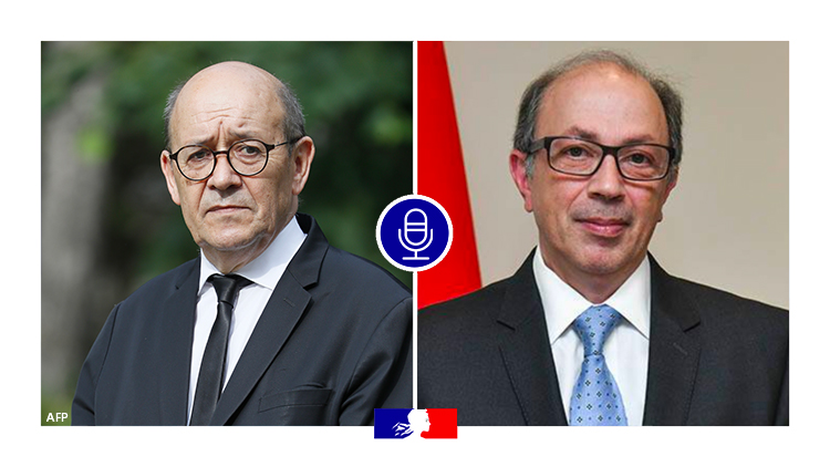Conférence de presse du ministre Jean-Yves Le Drian avec son homologue arménien Ara Aivazian