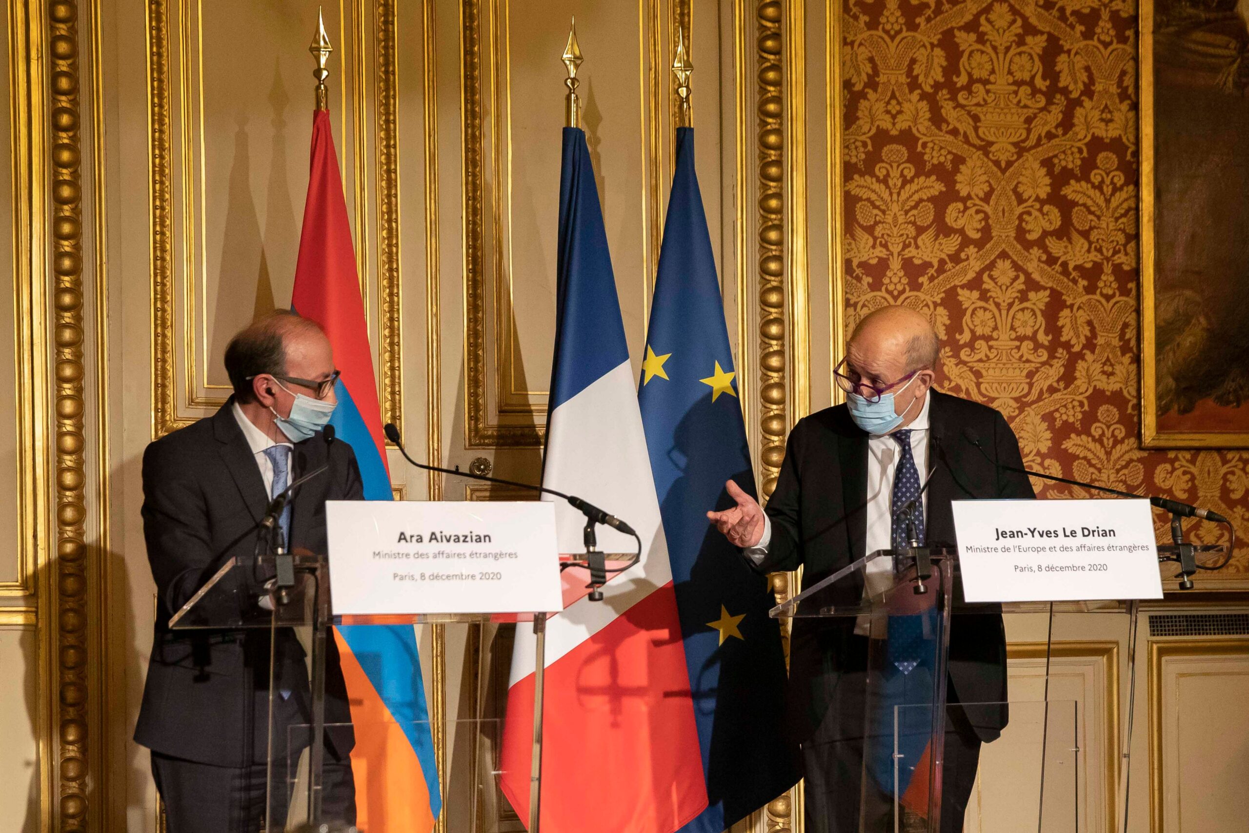 En intégralité : le point presse de Jean-Yves Le Drian et Ara Aivazian