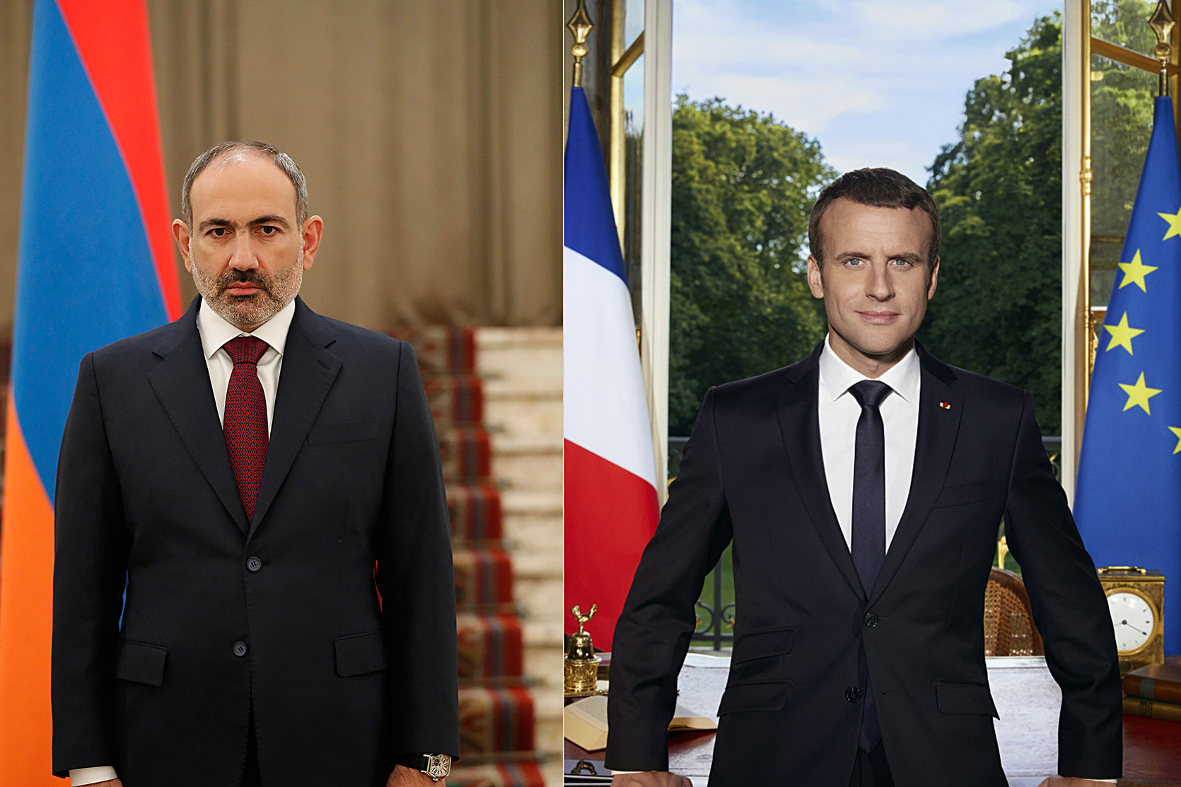 Entretien entre Nikol Pachinian et Emmanuel Macron