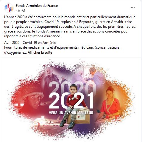 L&rsquo;année 2020 a été éprouvante pour le monde entier et particulièrement dramatique pour le peuple arménien