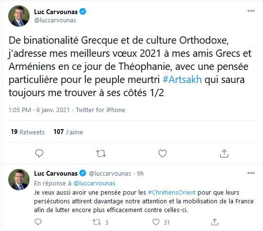 Le tweet de Luc Carvounas