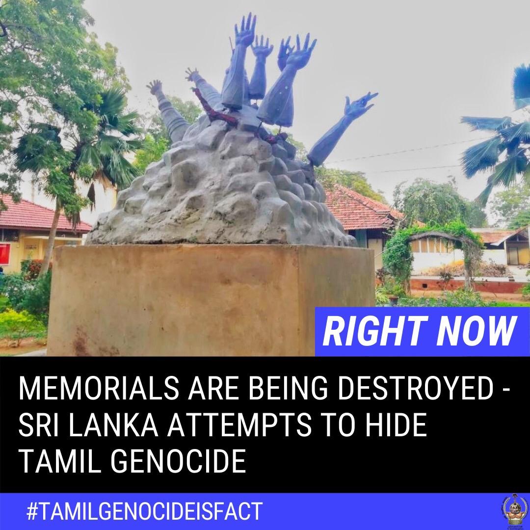 Le gouvernement cinghalais détruit le monument commémoratif Mullivaaykkaal à l&rsquo;Université de Jaffna.