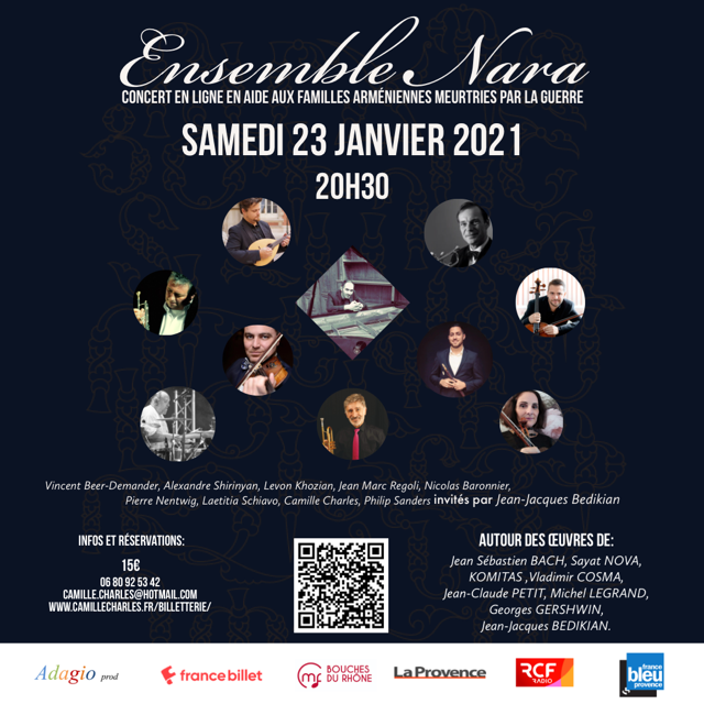 Grand concert en ligne pour les familles d’Artsakh