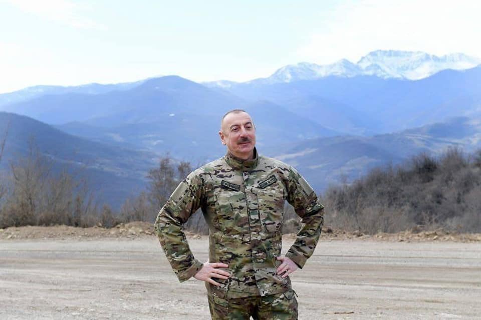 Le président Aliev était en visite à Chouchi ce vendredi 15 janvier, le dictateur azéri avait une attitude fière et satisfaite