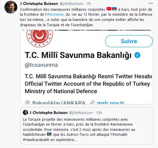 Confirmation des manœuvres militaires conjointes
