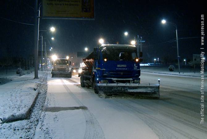 51 engins spéciaux et 300 salariés participent aux travaux de déneigement d’Erévan