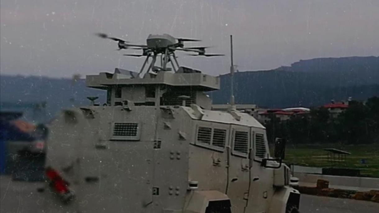 Turquie: le premier drone armé national &lsquo;Songar&rsquo; intégré dans un blindé