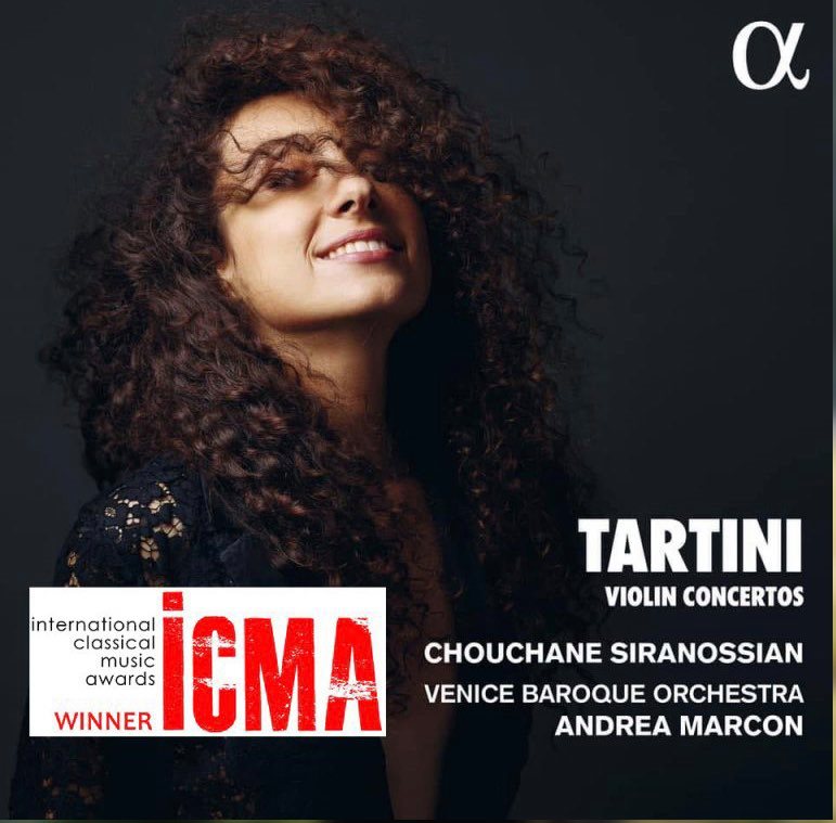 Le CD Tartini de la violoniste Chouchane Siranossian récompensé par le prix ICMA