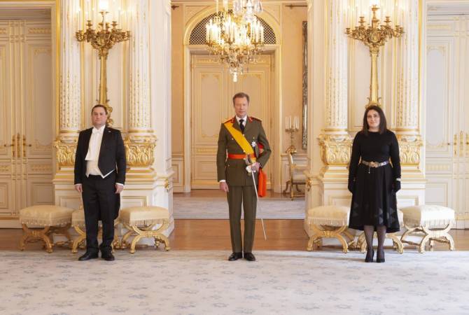 L&rsquo;Ambassadeur Tigran Balayan remet ses lettres de créance au Grand-Duc de Luxembourg Henri Albert
