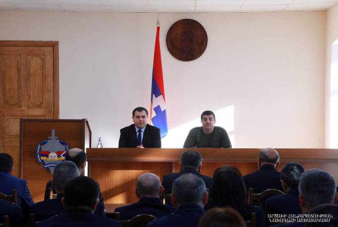 Le Président de l&rsquo;Artsakh Arayik Harutyunyan présente un nouveau Procureur général au personnel