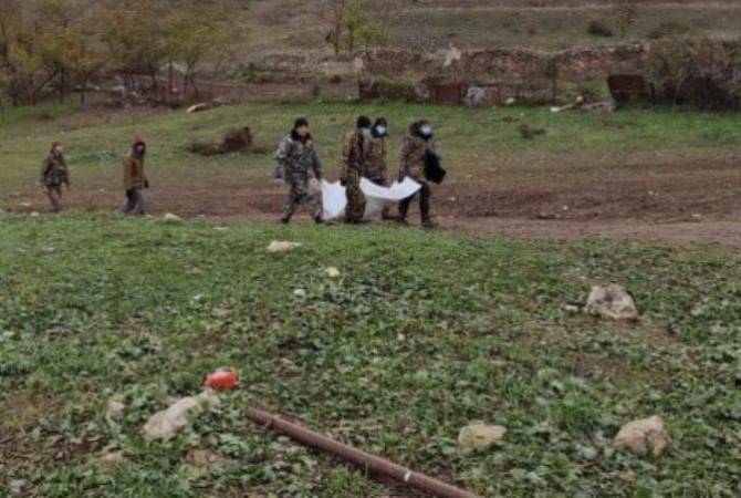 A Vorotan (Koubatli) au Haut-Karabagh 4 nouveaux corps de soldats Arméniens retrouvés samedi lors des recherches