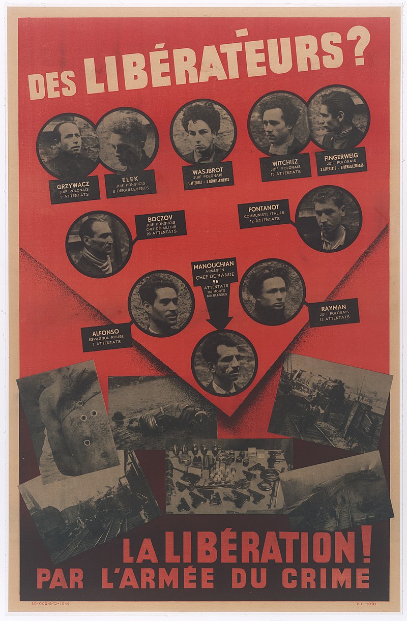 Il y a 77 ans, le 21 février 1944, les membres du Groupe Manouchian étaient fusillés au Mont Valérien par les Allemands