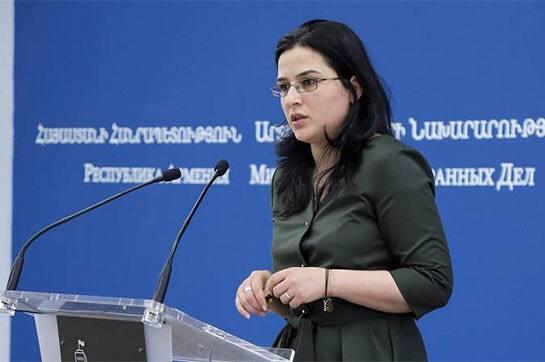 Anna Naghdalyan :  » la rhétorique de l&rsquo;Azerbaïdjan est une défi au droit international »