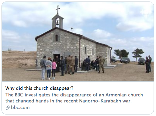 Une église du Karabakh totalement rasée par les Azéris révèle ⁦⁦BBC World