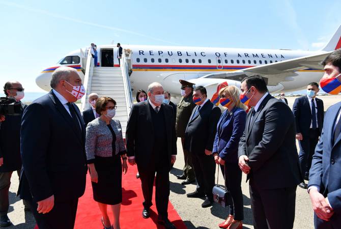 En visite officielle en Géorgie, le président arménien Armen Sarkissian est arrivé à Tbilissi