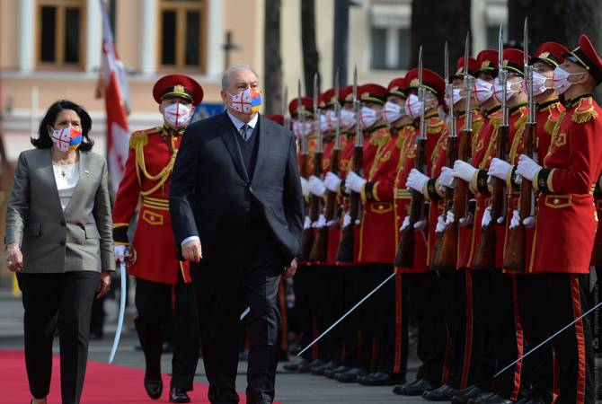 Le président arménien Armen Sarkissian a rencontré à Tbilissi la présidente géorgienne Salomé Zourabichvili