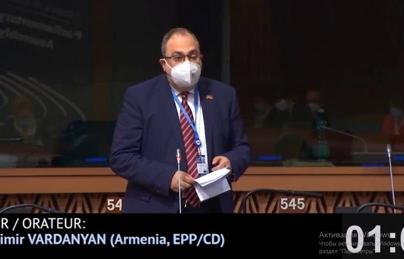 Vladimir Vardanyan au Conseil de l’Europe : plus de 200 prisonniers de guerre Arméniens sont détenus en Azerbaïdjan et leur vie est en danger