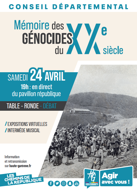 24 avril : table-ronde sur la « Mémoire des génocides du XXe siècle »