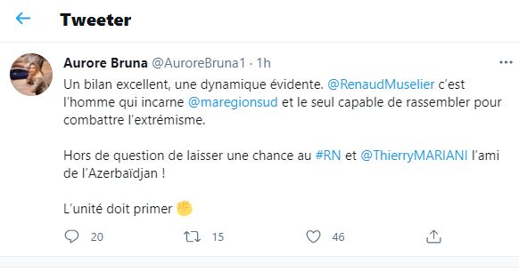 Soutien d’Aurore Bruna