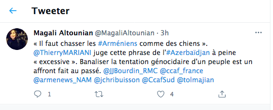 Réaction de Magali Altounian