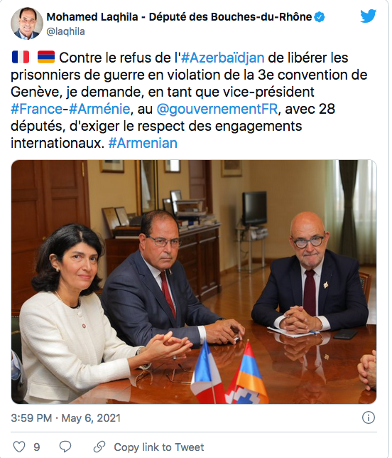 Mohamed Laqhila pour la libération des prisonniers arméniens