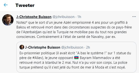Mort suspecte d’un opposant azéri