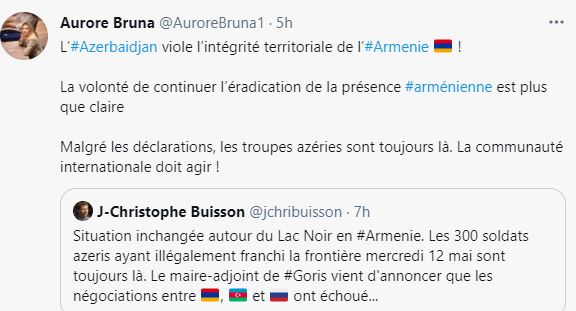 L’Azerbaïdjan viole l’intégrité territoriale de l’Arménie