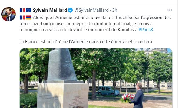 Sylvain Maillard : la France est au côté de l’Arménie