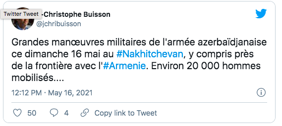Jean-Christophe Buisson : 20000 soldats azéris mobilisés