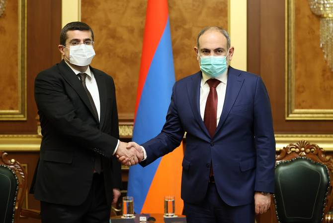 Arayik Harutyunyan Le président de l&rsquo;Artsakh adresse un message de félicitations à Nikol Pachinian