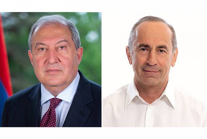 Le Président arménien Armen Sarkissian s’est entretenu au téléphone avec le chef de l&rsquo;Alliance Arménie l’ex-Président Robert Kocharian