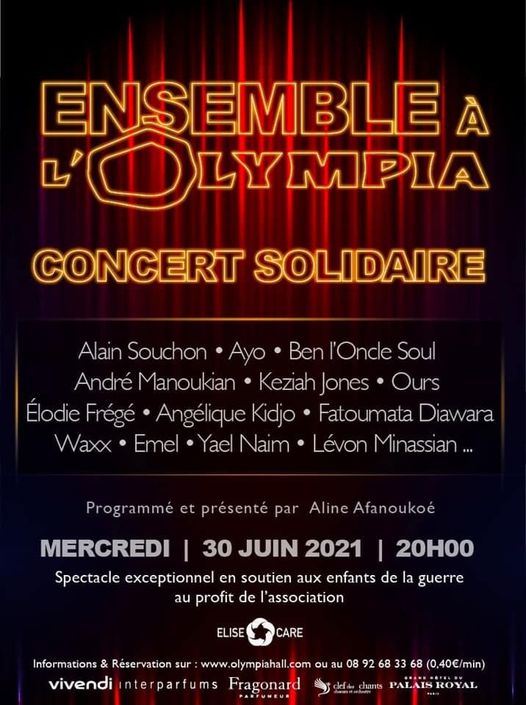 Une soirée exceptionnelle en soutien aux enfants de la guerre au profit de l&rsquo;association Elise Care ONG