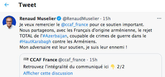 Renaud Muselier remercie le CCAF