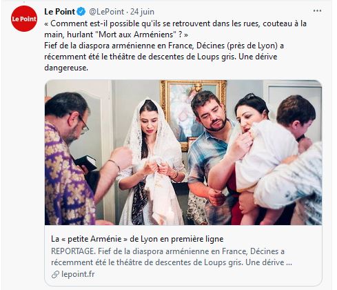 « Comment est-il possible qu&rsquo;ils se retrouvent dans les rues, couteau à la main, hurlant « Mort aux Arméniens » ? »