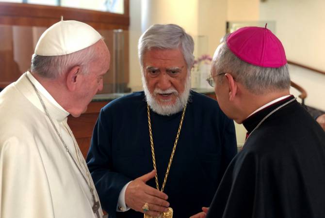 Le Catholicos Aram Ier a évoqué avec la Pape François le sort des prisonniers de guerre Arméniens otages de l’Azerbaïdjan