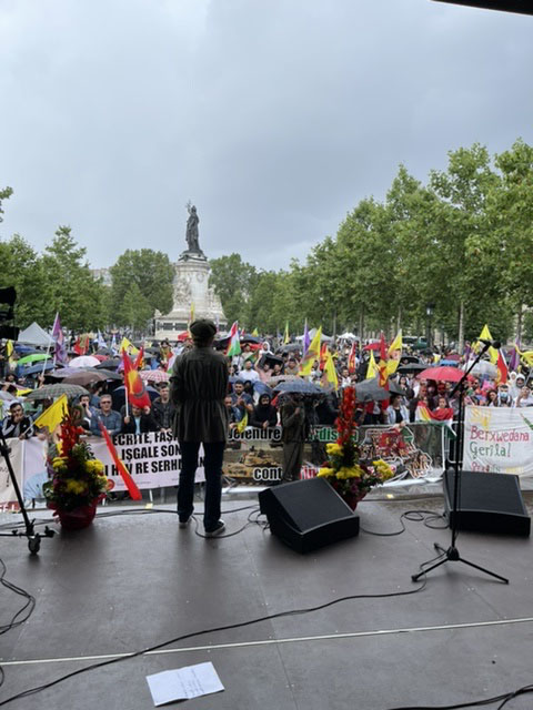 Manifestation à Paris contre l&rsquo;invasion turque dans le nord de l&rsquo;Irak