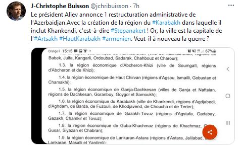 Le président Aliev annonce 1 restructuration administrative de l&rsquo;Azerbaïdjan