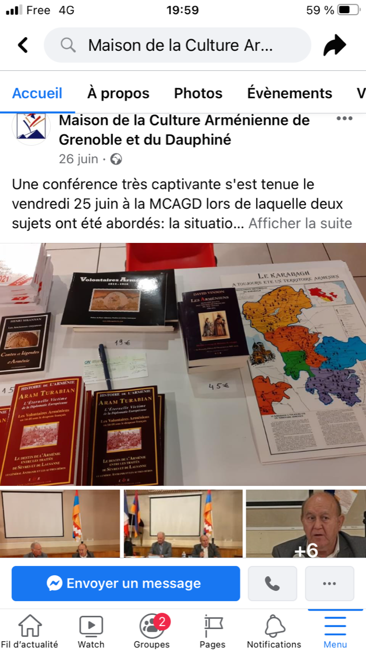 Conférence sur l&rsquo;Arménie à la Maison de la Culture Arménienne de Grenoble et du Dauphiné