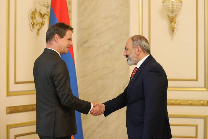 Nikol Pachinian a reçu l&rsquo;Ambassadeur de France en Arménie