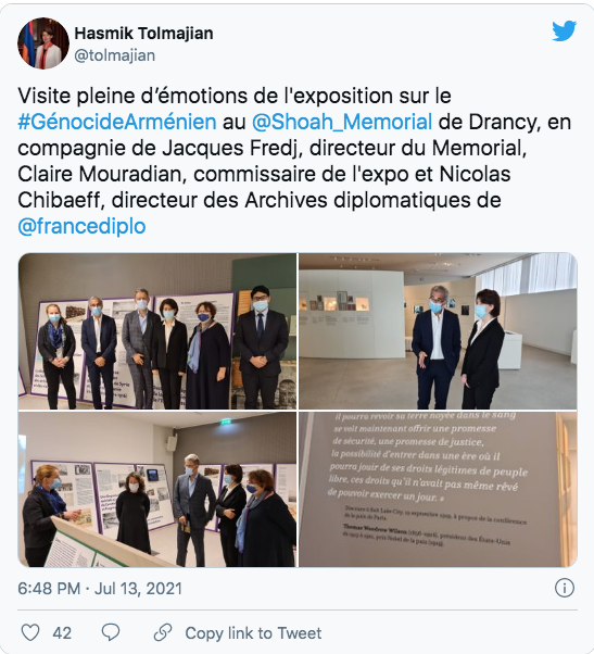 Hasmik Tolmadjian : visite de l&rsquo;expo au mémorial de la Shoah